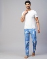 Shop Men's Blue All Over Printed Pyjamas
