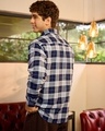 Shop Men's Blue & White Checked Shirt-Design