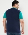 Shop Men's Blue & White Color Block Plus Size Henley T-shirt-Design