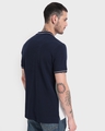 Shop Men's Blue & White Color Block Polo T-shirt-Design