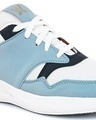 Shop Men's Blue & White Color Block Running Shoes