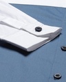 Shop Men's Blue & White Color Block Shirt