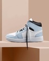 Shop Men's Blue & White Color Block Sneakers-Front