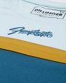 Shop Men's Blue & White Colourblocked T-shirt