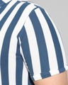 Shop Men's Blue & White Striped Plus Size Shirt-Full