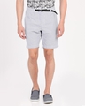 Shop Men's Blue & White Striped Slim Fit Cotton Shorts-Front