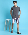 Shop Men's Blue & White Striped Slim Fit Shorts