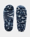Shop Men's Blue & White Printed Zig Zag Sliders-Full