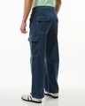 Shop Men's Blue Wide Leg Cargo Pants-Design