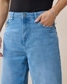 Shop Men's Blue Baggy Wide Leg Jeans