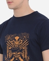 Shop Men's Blue Wolverine Graphic Printed T-shirt