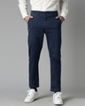 Shop Men's Blue Slim Fit Trousers-Front