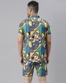 Shop Men's Blue & Yellow All Over Printed Co-ord Set-Full