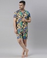 Shop Men's Blue & Yellow All Over Printed Co-ord Set