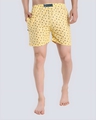 Shop Pack of 2 Men's Blue & Yellow All Over Printed Cotton Boxers-Full