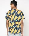 Shop Men's Blue & Yellow All Over Royal Haze Printed T-shirt-Design