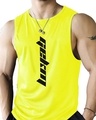 Shop Pack of 2 Men's Blue & Yellow Typographic Slim Fit Vest-Design