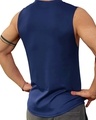 Shop Pack of 2 Men's Blue & Yellow Typographic Slim Fit Vest-Full