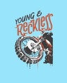 Shop Men's Blue Young & Reckless T-shirt-Full