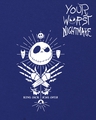 Shop Men's Blue Your Worst Nightmare Graphic Printed Oversized T-shirt