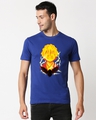 Shop Men's Blue Zenitsu Graphic Printed Cotton T-shirt-Front