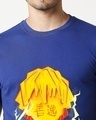 Shop Men's Blue Zenitsu Graphic Printed Cotton T-shirt