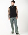 Shop Men's Bluish Green Washed Straight Fit Jeans-Full