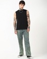 Shop Men's Bluish Green Washed Straight Fit Mid-Rise Jeans-Full
