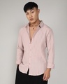 Shop Men's Blush Pink Stiped Relaxed Fit Shirt-Front