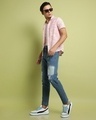 Shop Men's Blush Pink Horizontal Striped Shirt