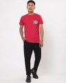 Shop Men's Bold Red Ah Shit Typography T-shirt-Full