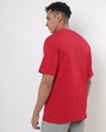 Shop Men's Bold Red Chill Bro Graphic Printed Oversized T-shirt-Full