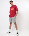 Shop Men's Bold Red Chill Bro Graphic Printed Oversized T-shirt