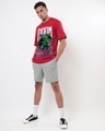 Shop Men's Bold Red Doom Graphic Printed Oversized T-shirt