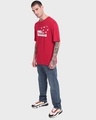 Shop Men's Bold Red Freedom Graphic Printed Oversized T-shirt
