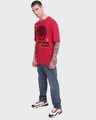 Shop Men's Bold Red Gryffin Squad Graphic Printed Oversized T-shirt