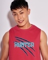 Shop Men's Bold Red Hunter Graphic Printed Boxy Fit Vest