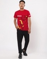 Shop Men's Bold Red Iron Man Graphic Printed T-shirt-Full