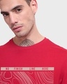 Shop Men's Bold Red Never Stop Graphic Printed Oversized T-shirt