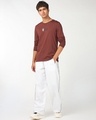 Shop Men's Brick Red Be Original Graphic Printed T-shirt-Full