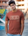 Shop Men's Brick Red Magar Much Graphic Printed T-shirt-Front
