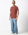 Shop Men's Brick Red T-shirt-Full