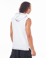 Shop Men's White & Black Graphic Printed Oversized Hooded Vest-Design