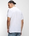 Shop Men's Bright White Tape Polo T-shirt-Design