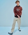 Shop Men's Fudgesickle Brown All Creatures Welcome Graphic Printed Oversized Hoodies
