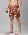 Shop Men's Brown All Over Polka Printed Cotton Boxers-Full
