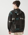 Shop Men's Brown All Over Printed  Oversized Hoodies-Full