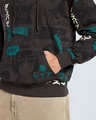 Shop Men's Brown All Over Printed  Oversized Hoodies