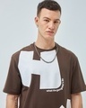 Shop Men's Brown All Over Printed Oversized Plus Size Co-ordinates-Full