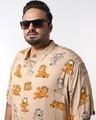 Shop Men's Brown All Over Printed Oversized Plus Size Shirt